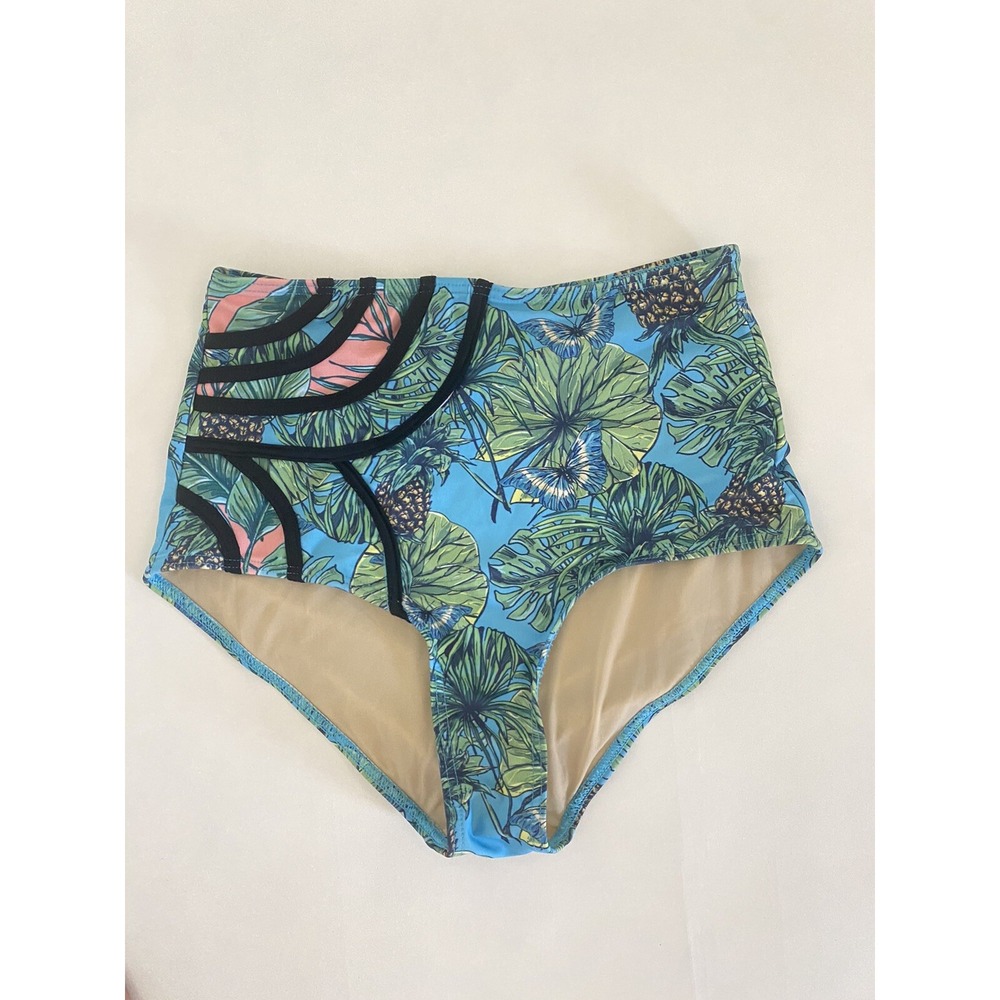 HIGH DIVE by ModCloth Small Swim Butterfly High Waist Bikini Bottoms Swimsuit
